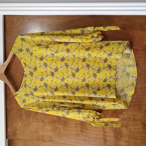 Papermoon yellow floral blouse